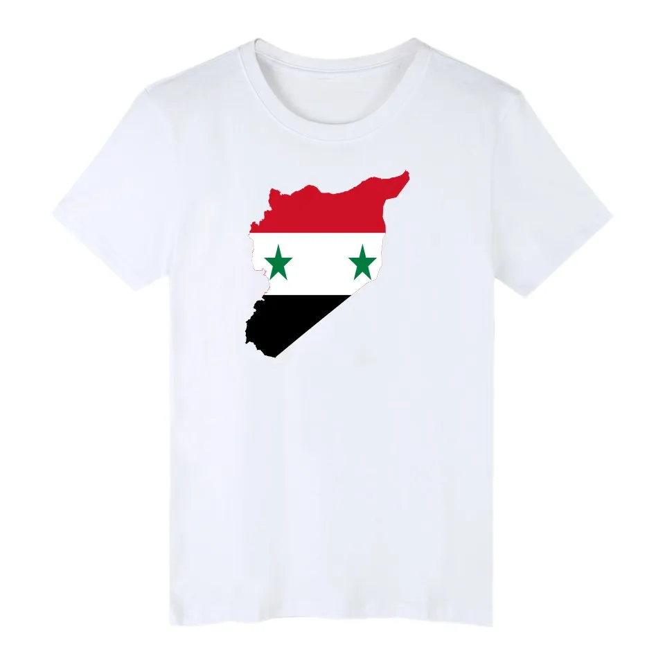 Syrian Flag Short Sleeve T shirt Men Funny Casual T-Shirt Shirt Hip Hop Top Cotton Fashion Soft Tees | Мужская одежда