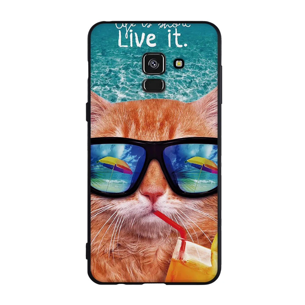 Чехол для телефона Samsung Galaxy A8 2018 Мягкая силиконовая задняя крышка из ТПУ A 8 A530 A530F