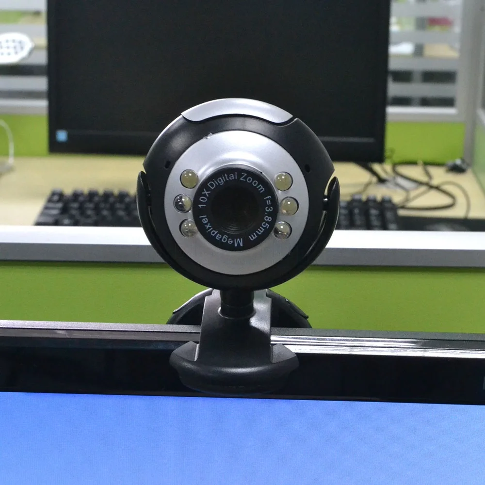 kebidu USB 2.0 30.0 Mega Pixels Digital HD Webcam Camera 6 LED Web Cam with Mic Microphone for Skype MSN PC etc | Компьютеры и офис