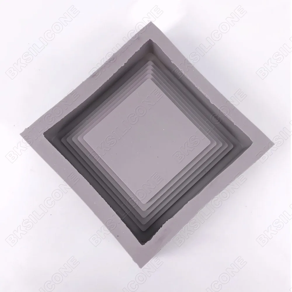 Square Clear-faced Concrete Desktop Placement Pallet mold handmade flowerpot tray maker DIY cement silicone molds | Дом и сад