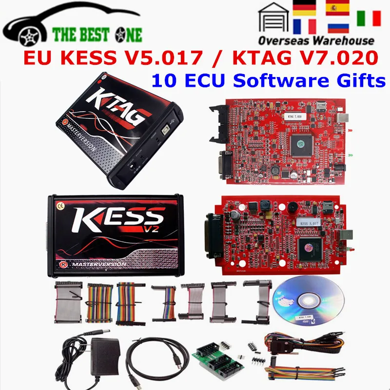 ЕС онлайн V2.47 Kess V2 V5.017 Master Ktag V7.020 Kess 5,017 OBD2 менеджер Тюнинг Комплект K-Tag 7,020 ECU чип тюнинг инструмент программист