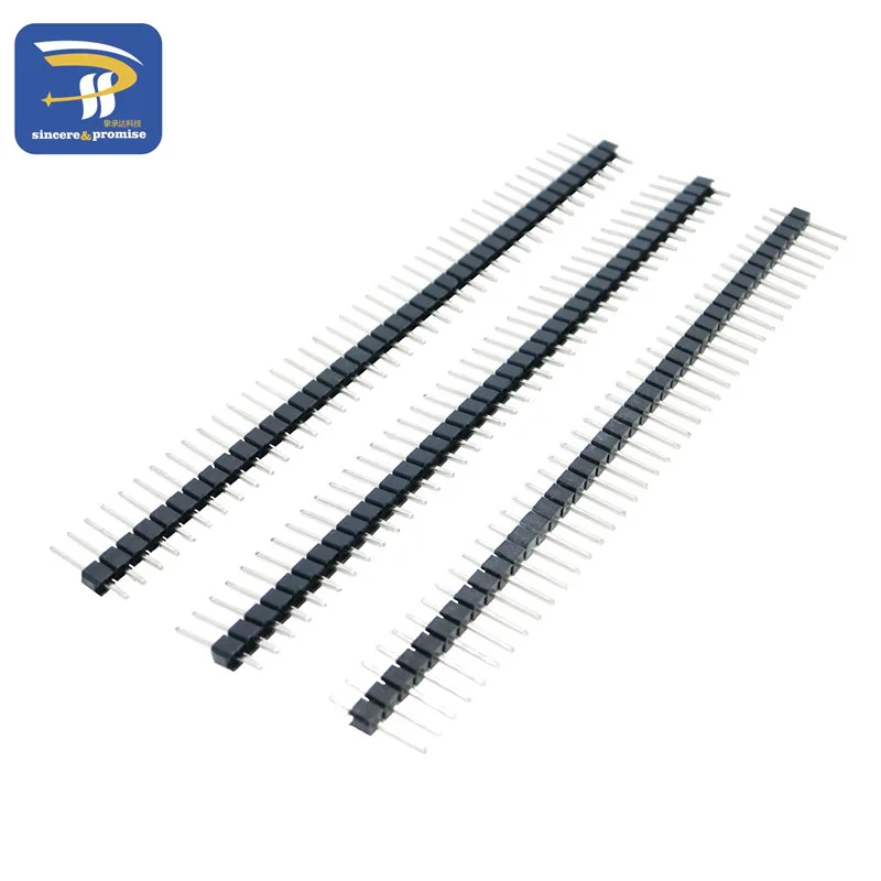100x 40 Pin 2.54 mm Single Row Male Header for Arduino Prototype Shield DIY | Электронные компоненты и
