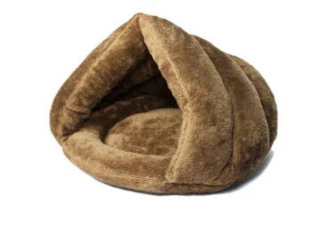 Brown Собачья кошка пещера Igloo клетки кровать корзина дом Котенок Мягкая Уютная домашняя Подушка Питомник клетки - Цвет: Brown
