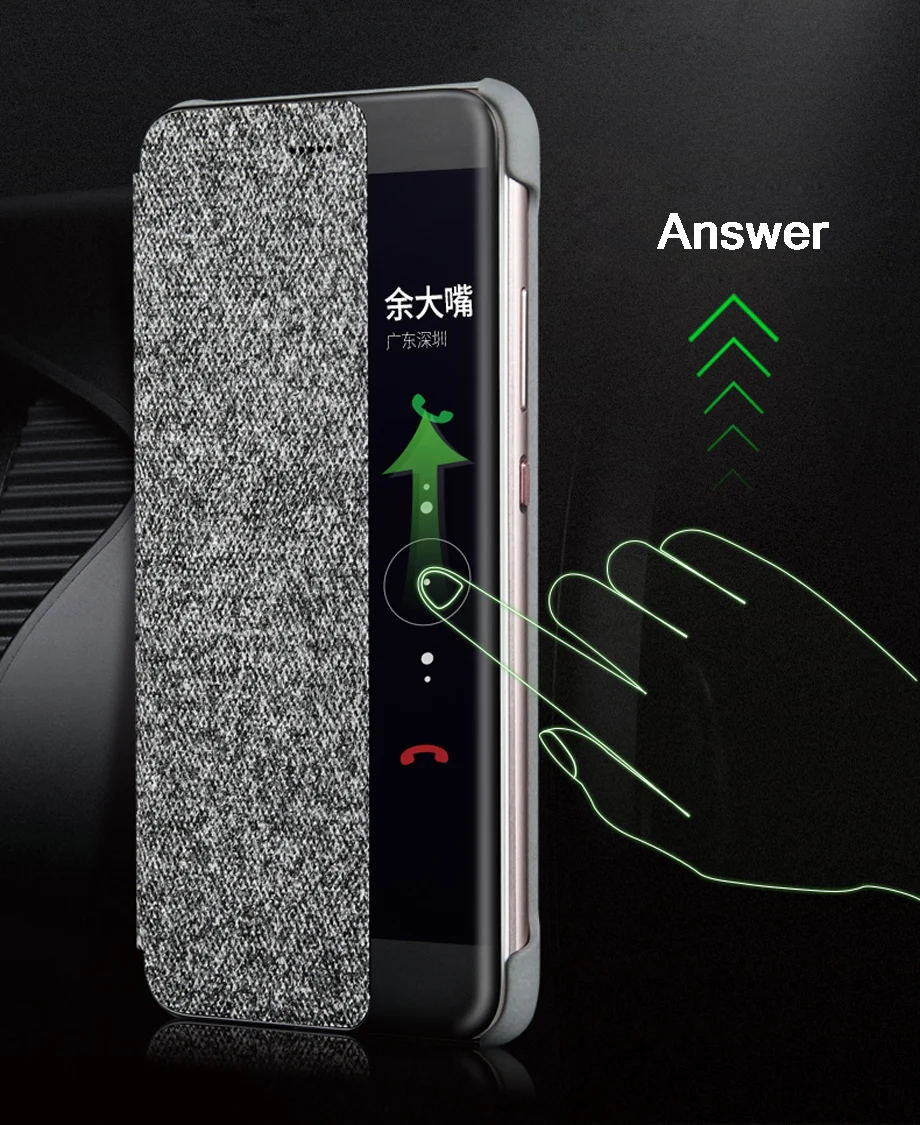Чехол для HUAWEI P10, Официальный чехол с умным окном, кожаный флип-чехол для HUAWEI P10 Plus, бизнес P10 Plus, откидная крышка