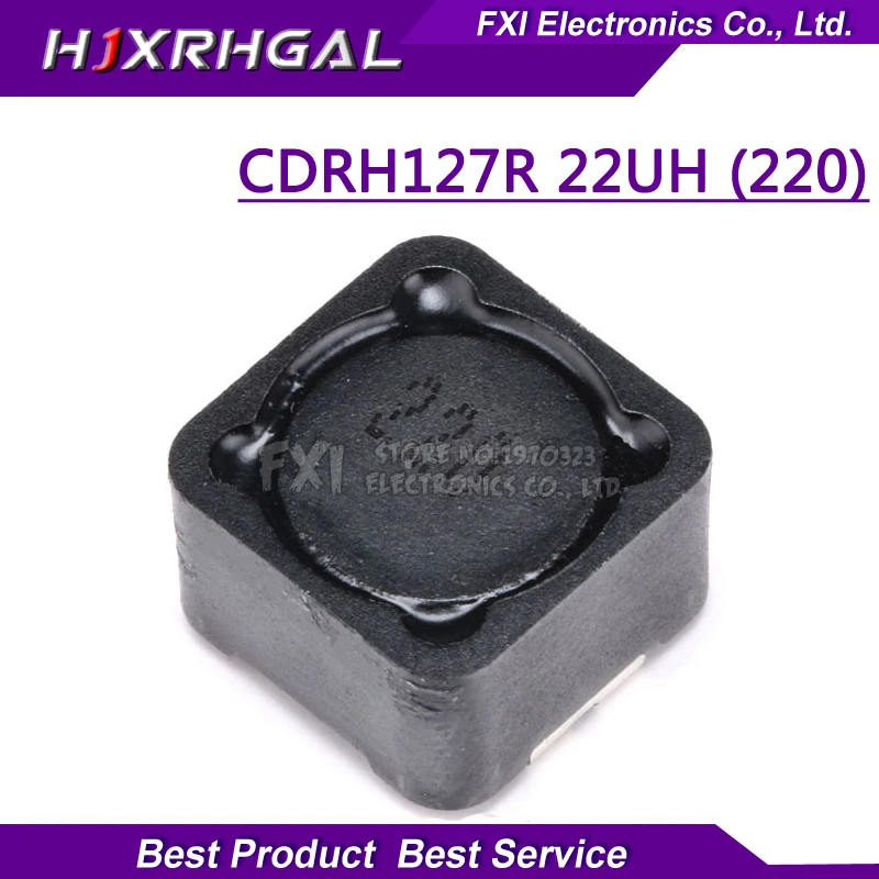 10 шт. CD127 CDRH127R 12x12x7 мм 22uH 220 экранированная Катушка Индуктивности SMD адаптера