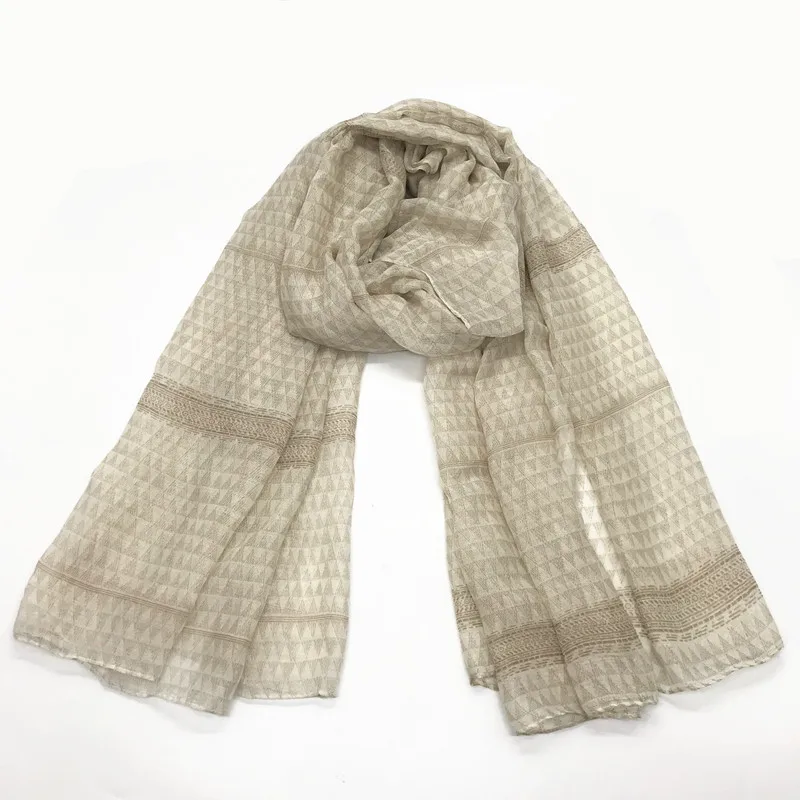 2018New простой принт с геометрическим узором узор хлопок шарф Женская Пашмина