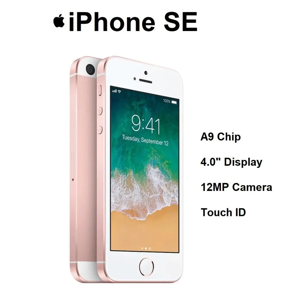 Apple Новый iPhone SE блокированная Версия 4 0 &quotдисплей A9 чип 12MP камера IOS мобильный