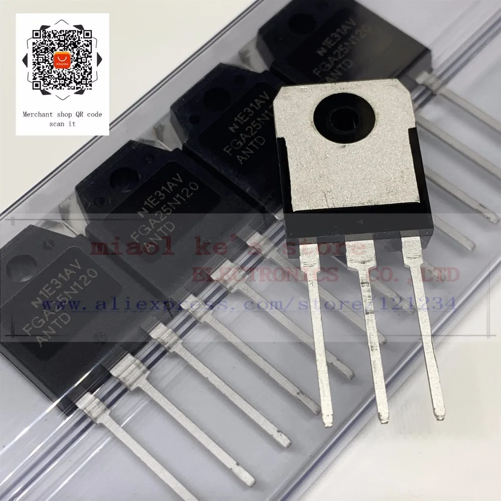 [5 шт/1 лот]: FGA25N120ANTDTU-F109 FGA25N120ANTDTU FGA25N120ANTD FGA25N120 FGA25N120AN 25N120-IGBT 1200V 50A 312W