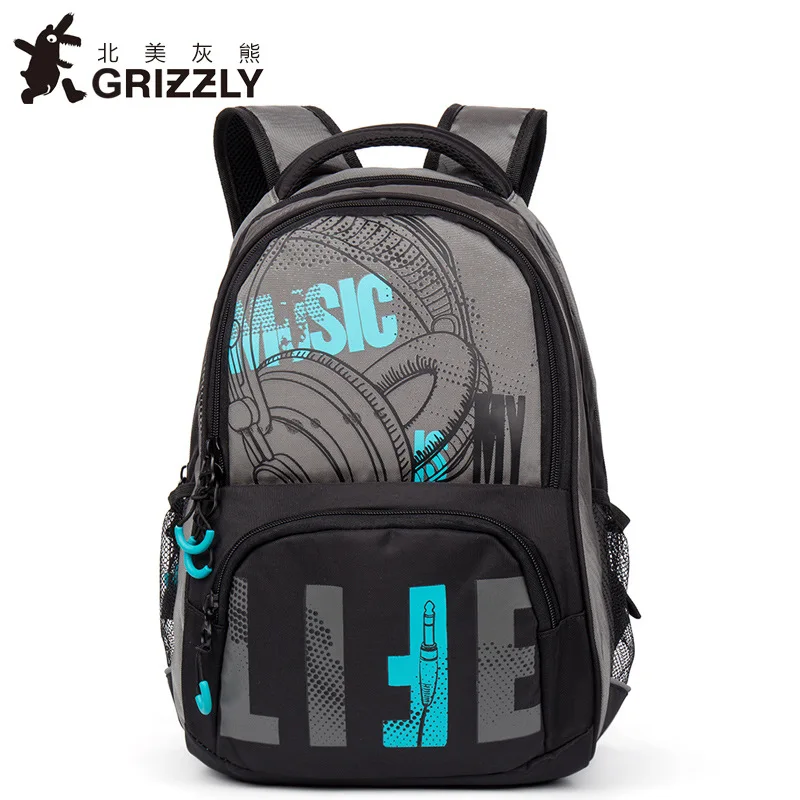 GRIZZLY мужской рюкзак Повседневный Mochila для подростков мальчиков школьная сумка