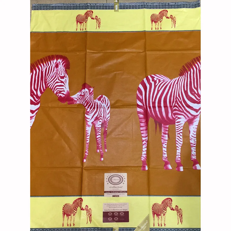 STYLISH African Wax Fabrics Zebra Prints Patterns Dutch Java Collection Hollandais 6 Yards Free Shipping for Party | Дом и сад