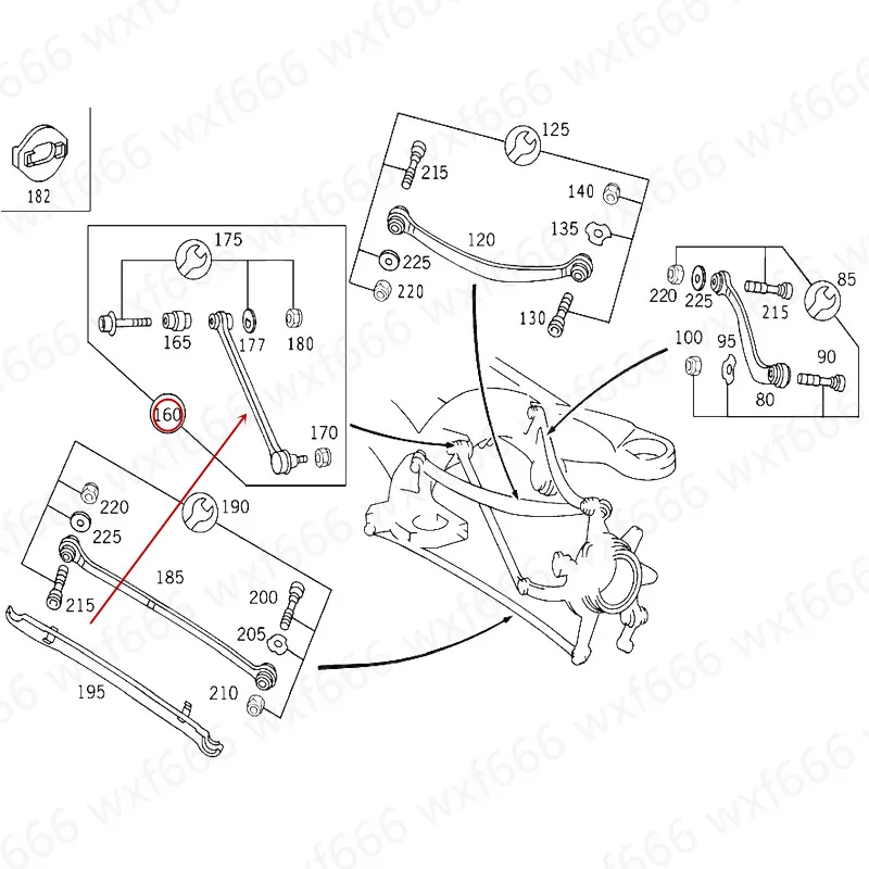 Задняя окаймленная рукоятка подходит для S класса W220 S500mer ced es-be nzS600 рулевая тяга