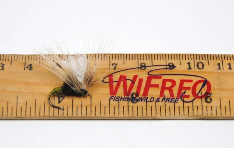 Wifreo [6 шт]#12 серый Emerger сухая муха Caddis рыболовные крючки в виде мухи для ловли форели