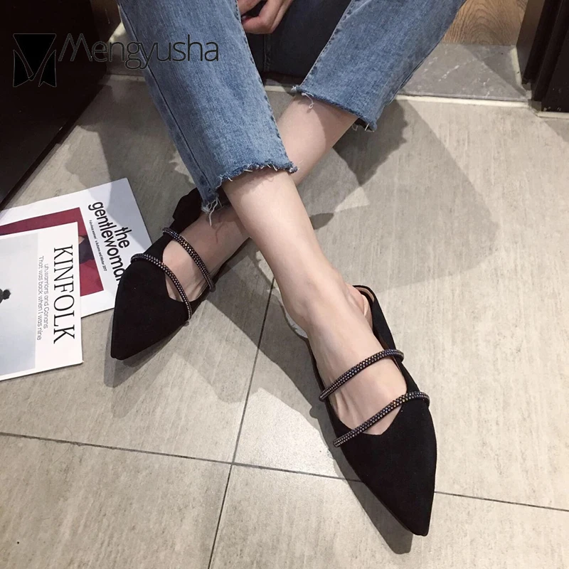 Женские шлепанцы со стразами в европейском стиле женские тапочки с закрытым