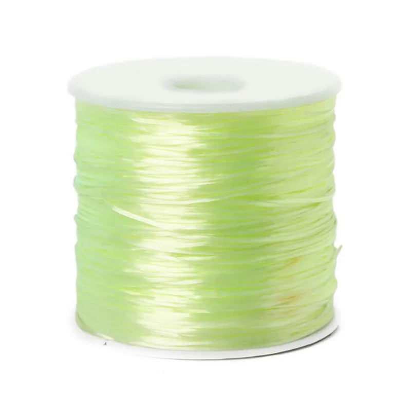 Light Green Диаметр 0,7 мм 60 м/рулон нейлон круглый кристалл эластичный Бисероплетение проволочный Корд с резьбой растягивающийся шнур для браслета ювелирные изделия аксессуары Diy - Цвет: Light Green