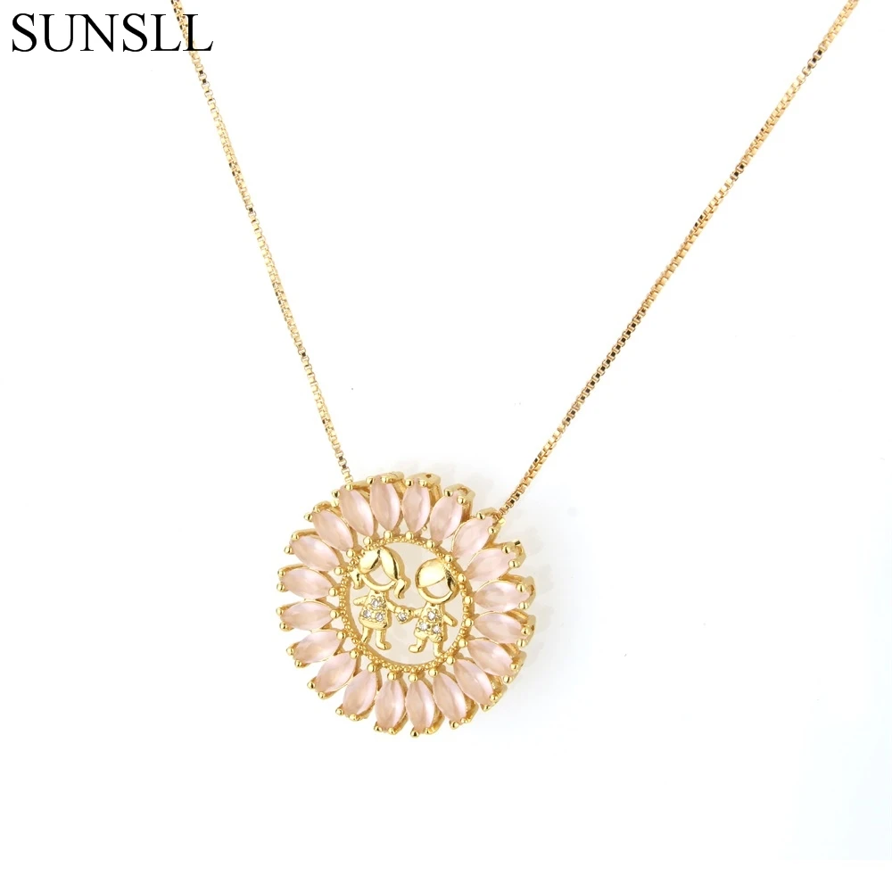 SUNSLL 2 цвета медный кубический цирконий диаметр мальчика и девочки 7 см круглый