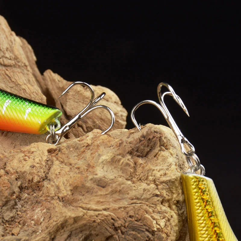 Горячая 5 шт рыболовные приманки набор жесткая приманка гольян с тройной крючок