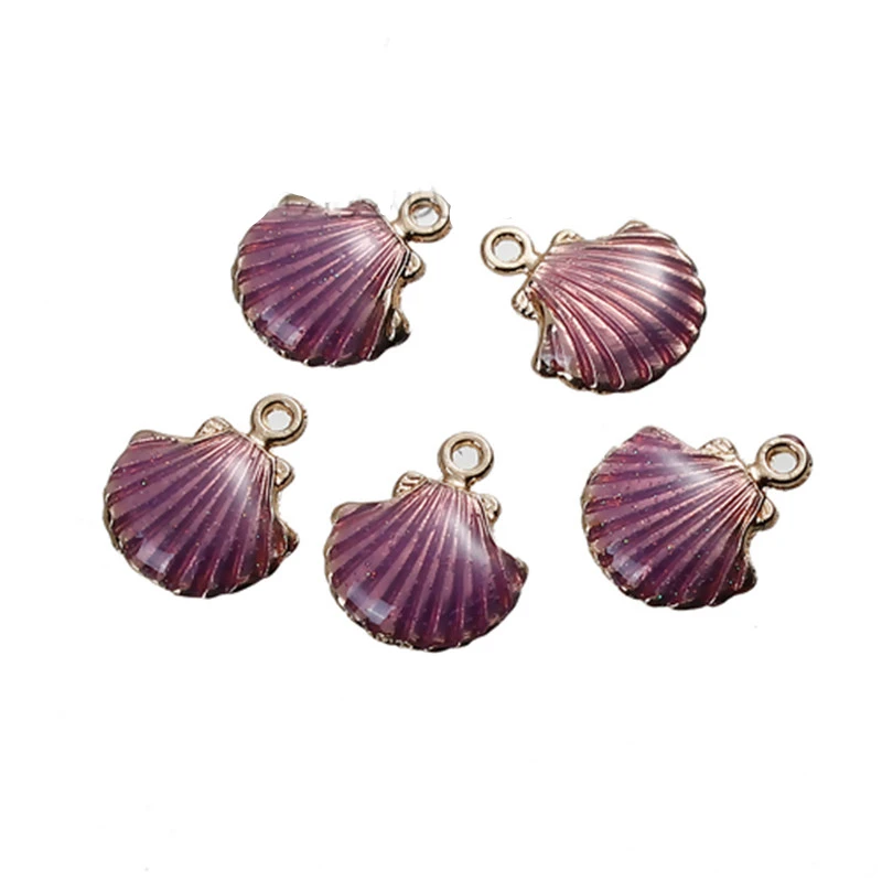 Подвеска DoreenBeads из сплава цинка в золотистой оправе с фиолетовым павлином