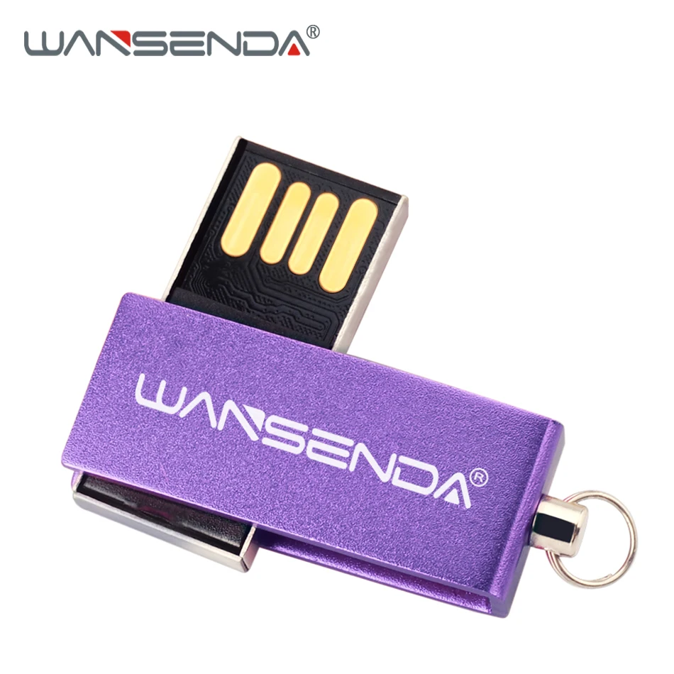WANSENDA вращающийся USB флеш накопитель водонепроницаемый 4 ГБ 8 16 32 64 флешка 2 0 Флешка