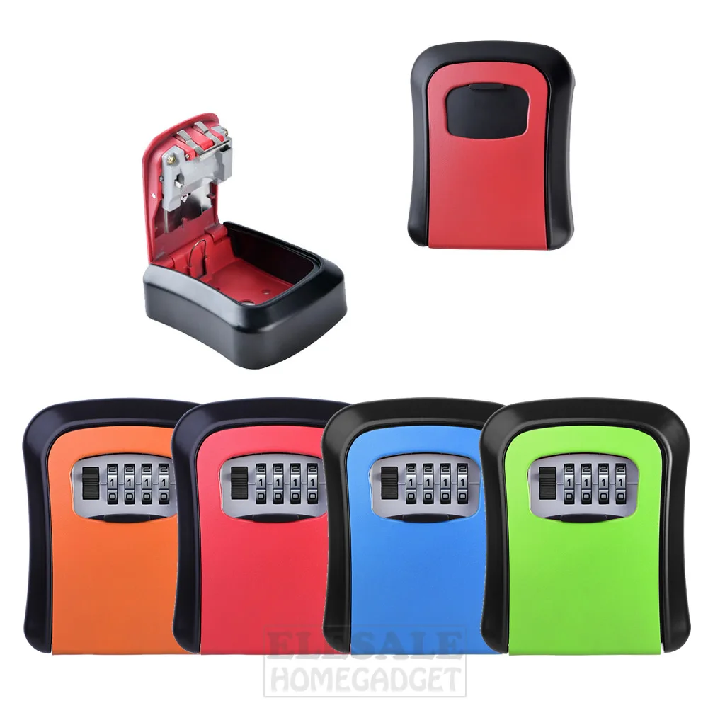 5/Color Wall Mounted Key Hidden Safe Storage Box Password 4-Digital Combination Lock Metal Secret For Home Villa Caravan |