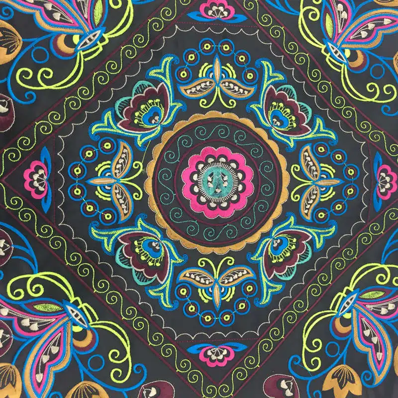 Большие квадратные вышитые нашивки этнические Мяо Швейные аксессуары для одежды