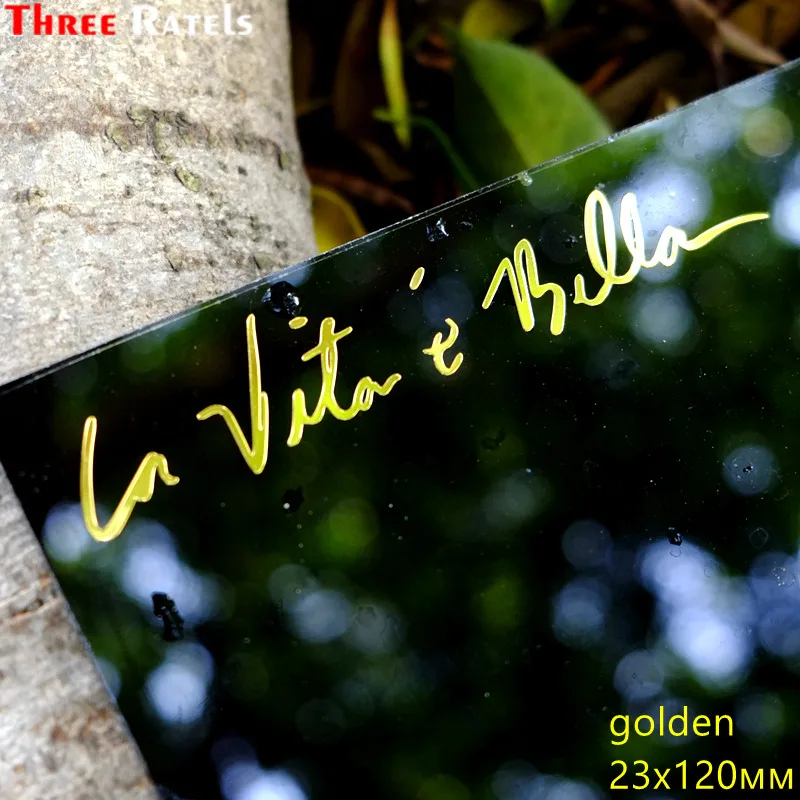 Three Ratels MT 047# 23*120мм la vita e bella жизнь красивая на итальянском никель золотистые