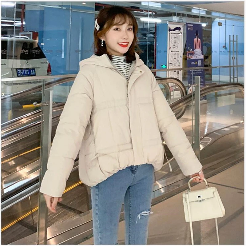 

2019 Hooded Winter Parka women's jackets plus size Warm thicken female Parka Loose short Bread Coat Winter Women Jacket 183