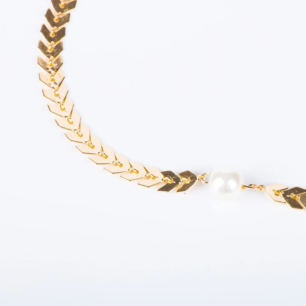 Модное очарование ключицы чокер Минималистичная личность буквы V кулон из