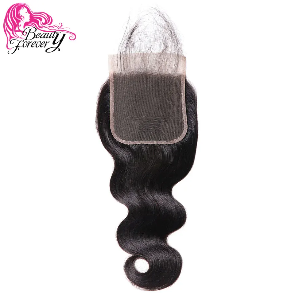 Beauty Forever 5*5 волнистые бразильские кружевные закрытые 100% Человеческие волосы Remy 120%