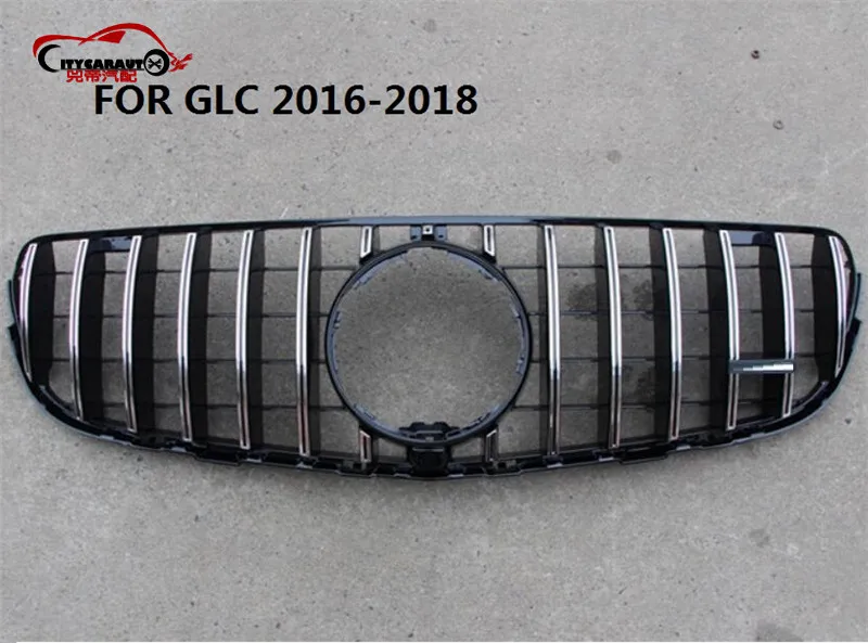 GT GRILL GLC Решетка Светодиодный эмблемы подходит для Benz светодиодный звездный свет светодиодный гриль с логотипом передний GTR гриль для benz c-класс w205 C180 C200 C250 C300 - Цвет: GT GRILL GLC