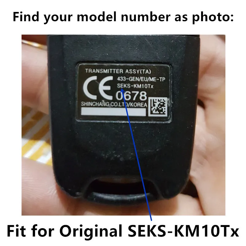 Дистанционный ключ для SEKS-KM10Tx CE 0678 передатчик в сборе 433-EU-TP Автомобильный ключ сигнализация управления 433 МГц чип ID46 для KIA