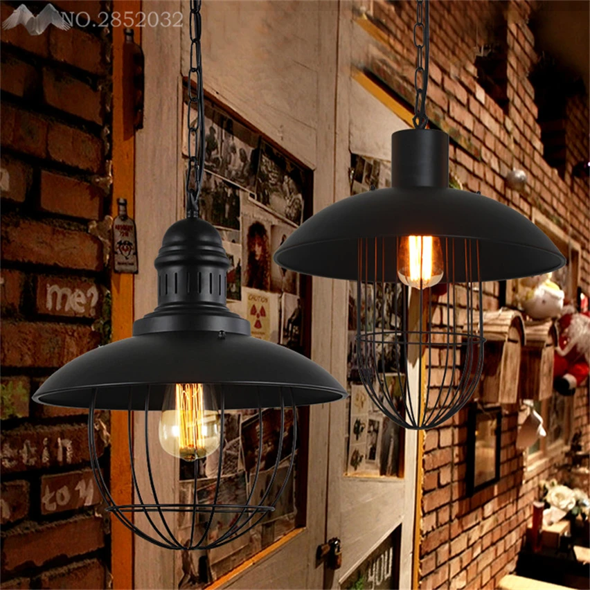 JW винтажный деревенский металлический подвесной светильник абажур Эдисона
