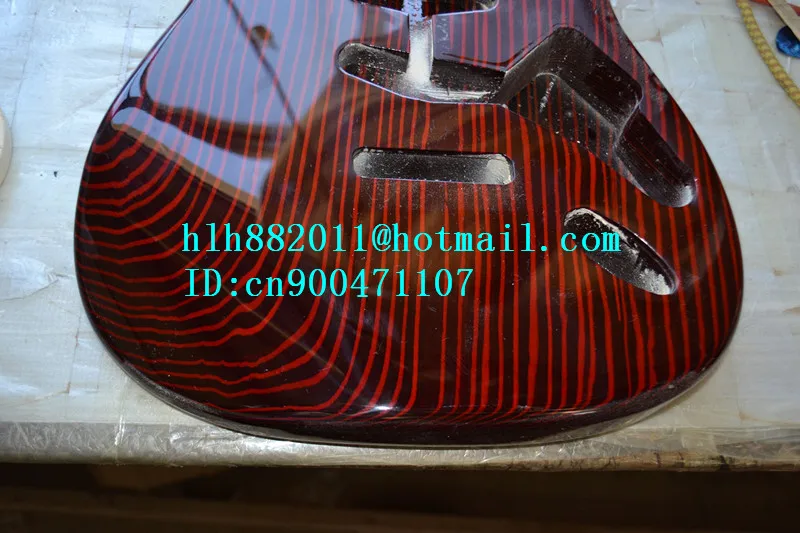 Новинка сделано в Китае полуготовый корпус электрической гитары с красной