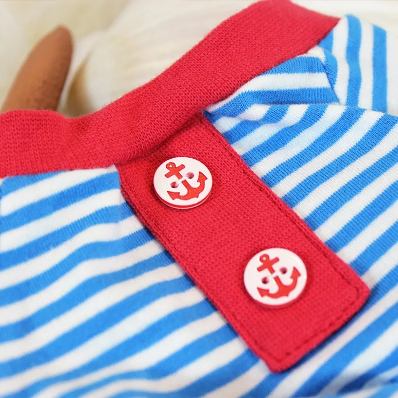 Новинка одежда для собак в полоску пижама комбинезон из 100% хлопка брюки