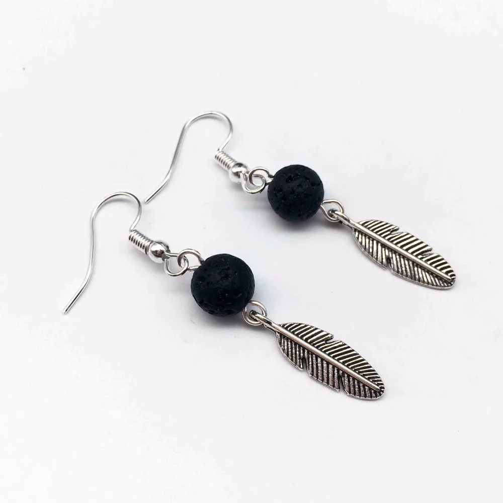 1 пара серьги диффузоры из лавового камня|Серьги-подвески| |