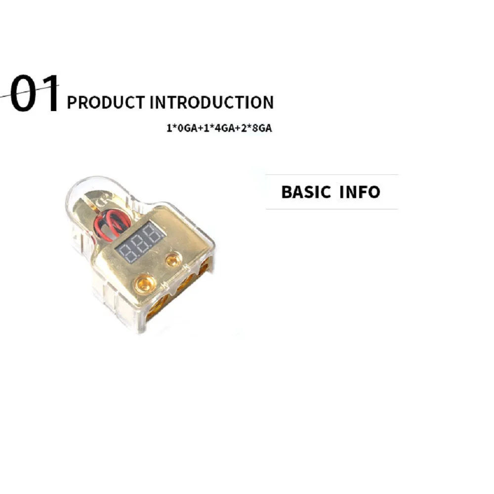12V Цифровой Дисплей положительный 1/0/размером 4 AWG Автомобильный Батарея клемму автомобиля Батарея терминал