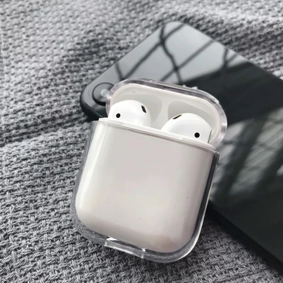 

For AirPods Case Transparent Wireless Earphone Charging Box Cover Hard PC Protective Case Cover for Apple AirPods 2 Accessories