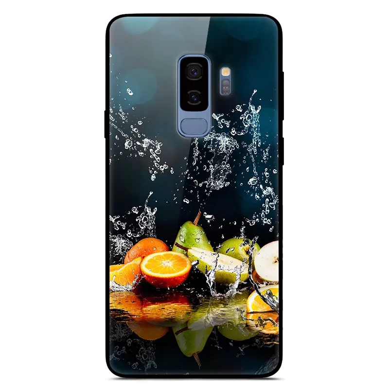 10 Чехол для samsung S9 блестящий чехол Стекло жесткая задняя крышка корпуса для samsung Galaxy S9 плюс чехол мягкий TPU бампер S9+ S9Plus Hoesjes - Цвет: 10