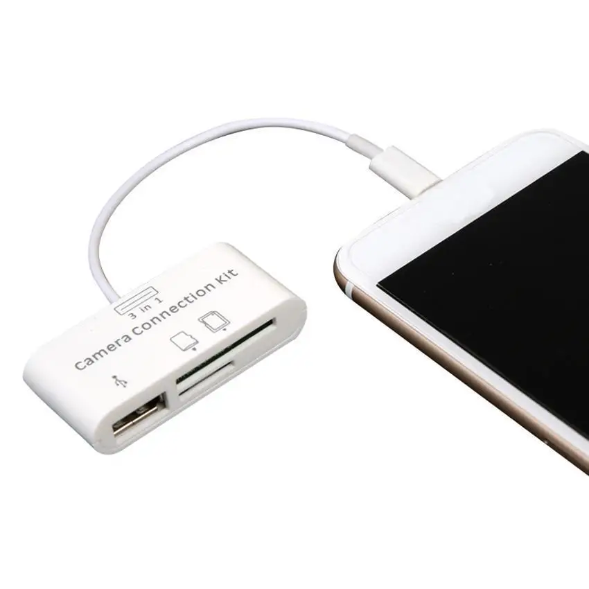 3 в 1 5 480 МБ/с./с USB кардридер для iPad Micro SD камеры DSLR Link Адаптер Air 1/2 mini 1/2/3 iPhone X 8 7 6