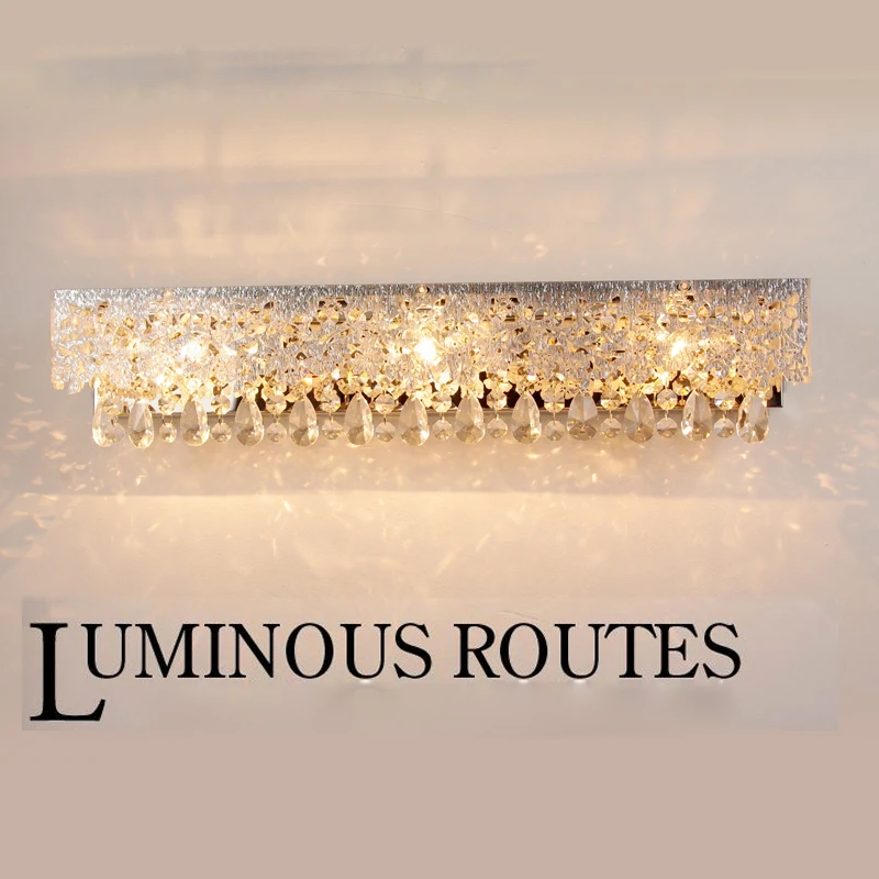 Светодиодный светильник с зеркальной головкой в европейском стиле|wall lamp light|crystal