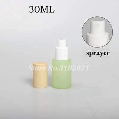 2/8 шт. 20 Вт, 30 Вт, 50 г зеленый Стекло DIY баночка для крема горшок набор 20 Вт, 30 Вт, 40/60/80/100/120 мл Пустые тонер опрыскиватель/лосьон Пресс бутылка с насосом из АБС-пластика кепки - Цвет: 30ML