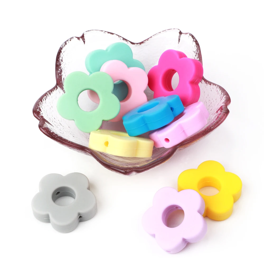 TYRY.HU 3pc Food Grade Silicone Beads Cute Koala Raccoon Fox Rodent Silicone Teether Baby Teething Toy DIY Pacifier Chain tool