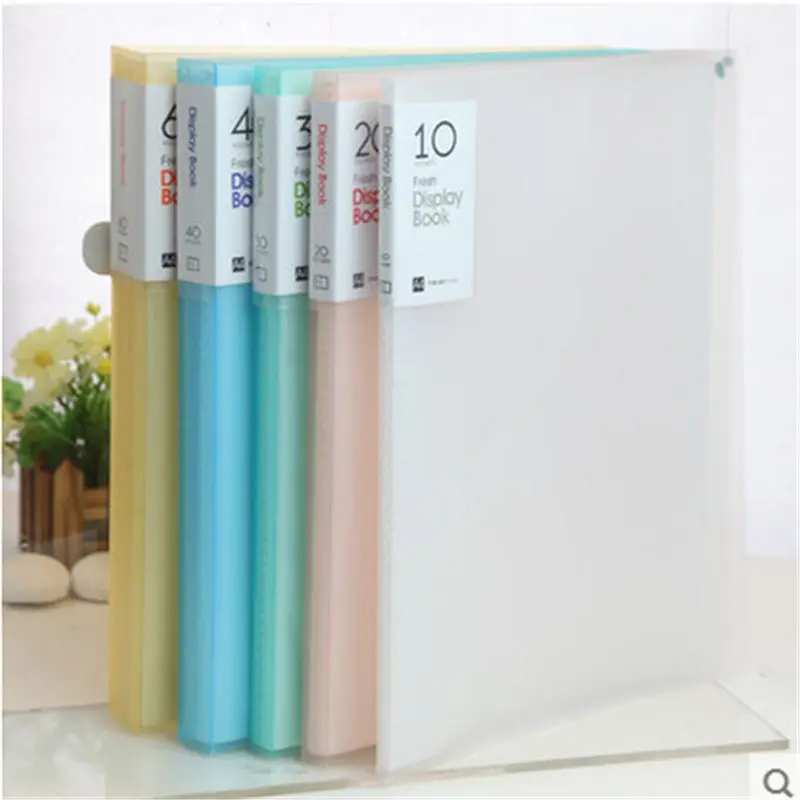 Coloffice Candy Color A4 transparent 30 pages Music folder document insert file data books cover holder clip school Supplies 1PC |