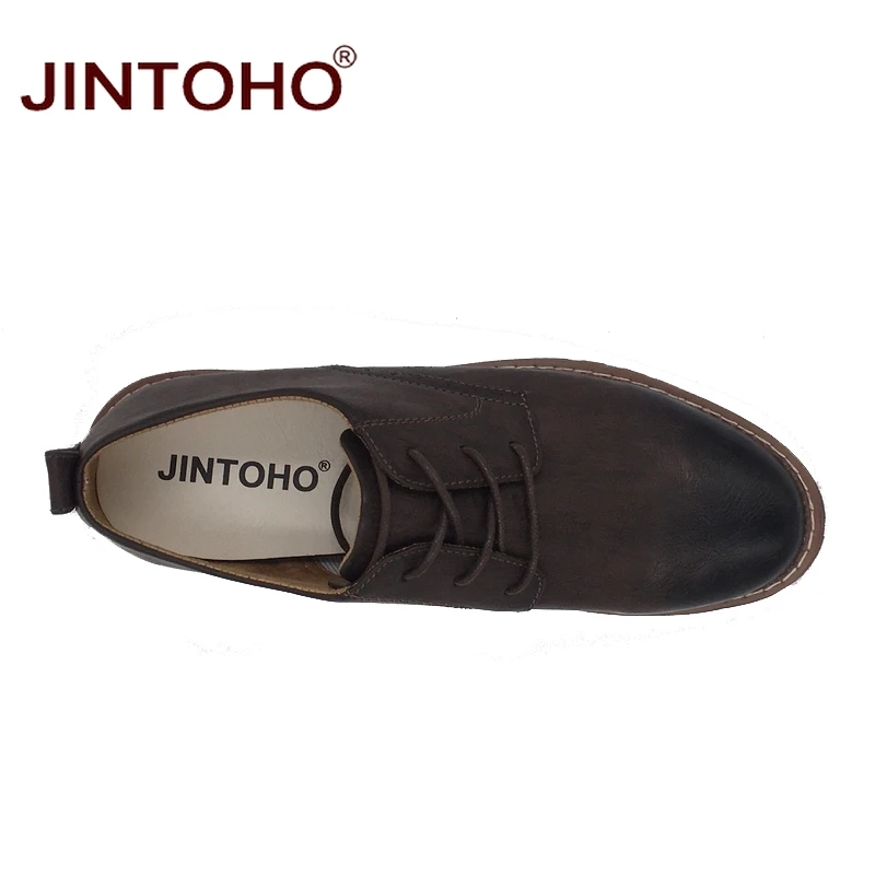 JINTOHO Big Size Men Casual Leather Shoes Brand Mens Fashion Designer Flats Male | Обувь