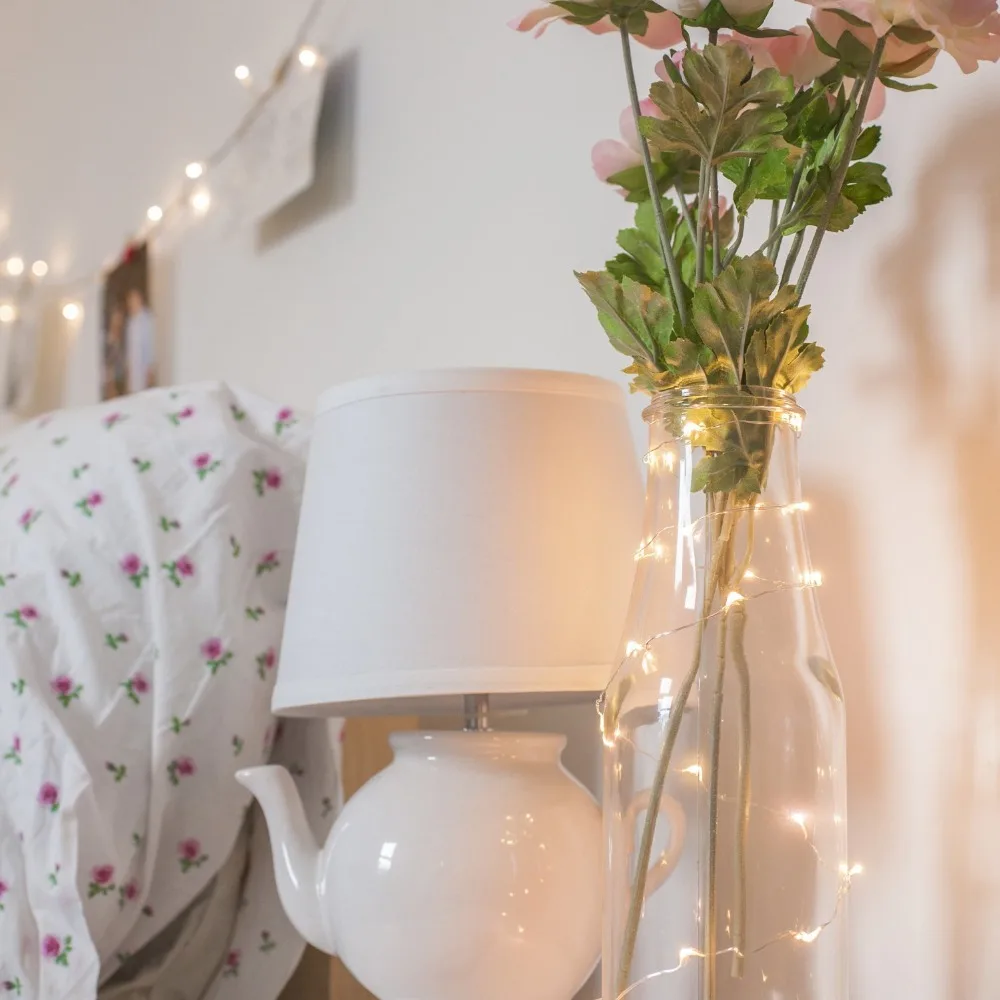 

2Sets 2M/3M Copper wire string 20 LED 30 LED Battery operated fairy lights for Christmas Tree Decoration