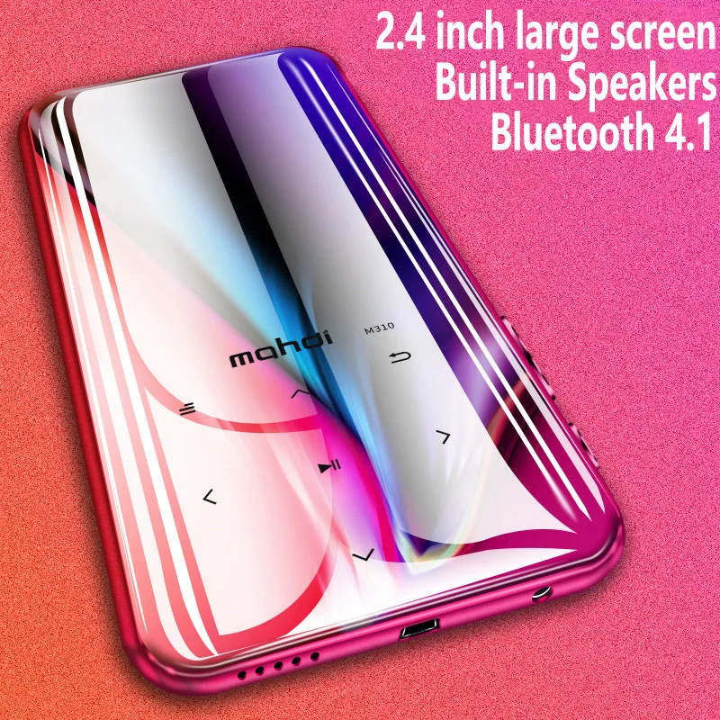 Металлический Bluetooth 4 1 спортивный MP3 плеер 2 дюйма Портативный Аудио 16 Гб со