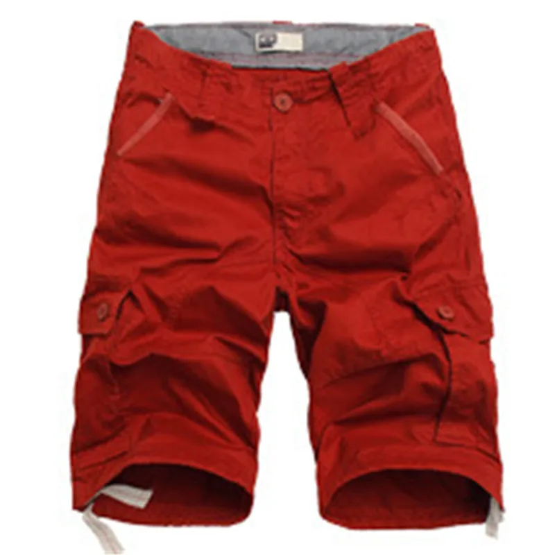 Мужские шорты до щиколотки хлопковые повседневные в стиле милитари длинные лето