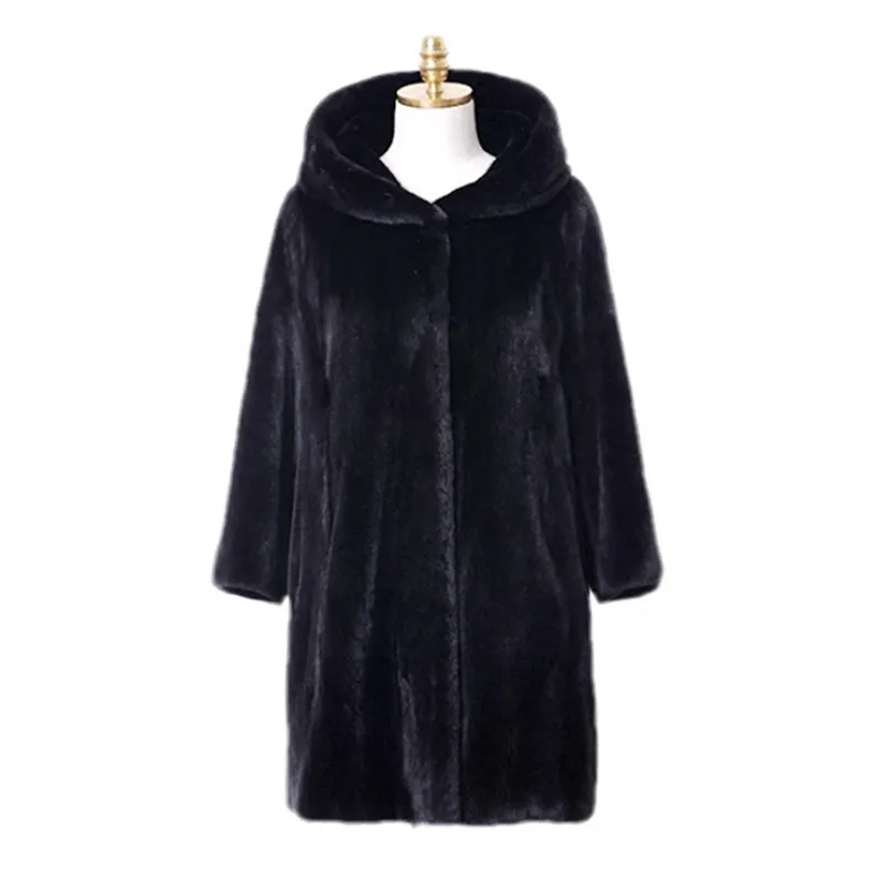 2018 Роскошные искусственного меха кролика пальто Теплые Для женщин зимние куртки