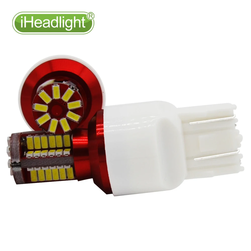 2 шт. супер яркий T20 7443 580 W21/5 Вт 57SMD светодиодный автомобильный стоп сигнал