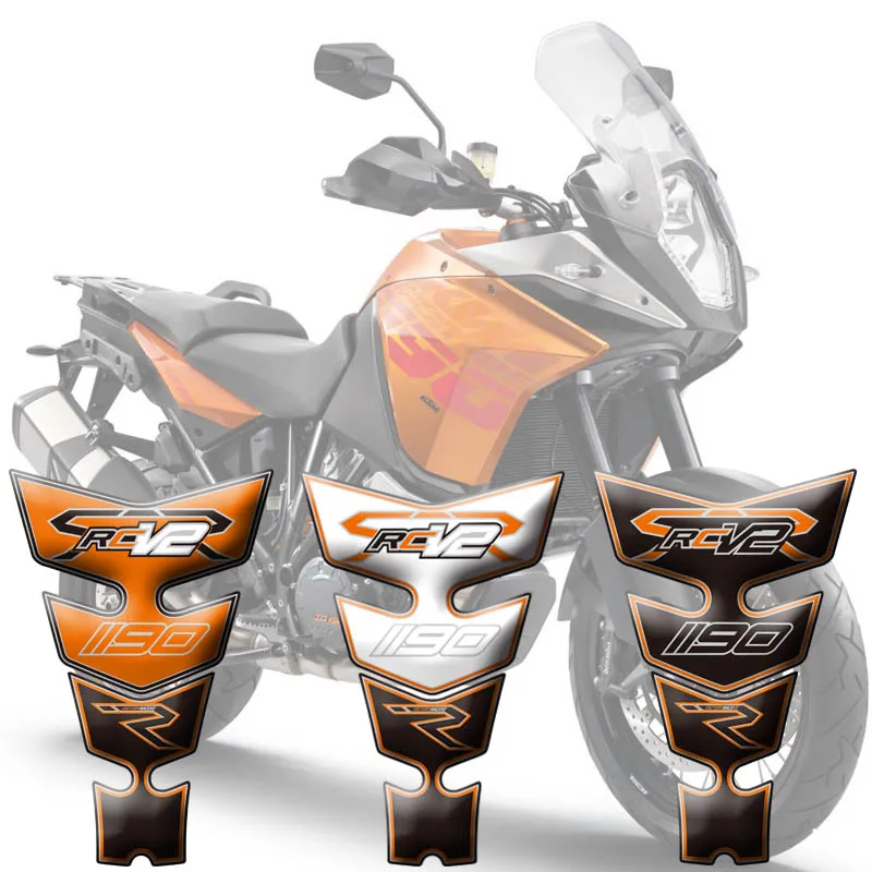 Защитная накладка на бак мотоцикла Наклейка с рыбьей костью 3D для KTM RC8R 1190 V2 08 15 2009