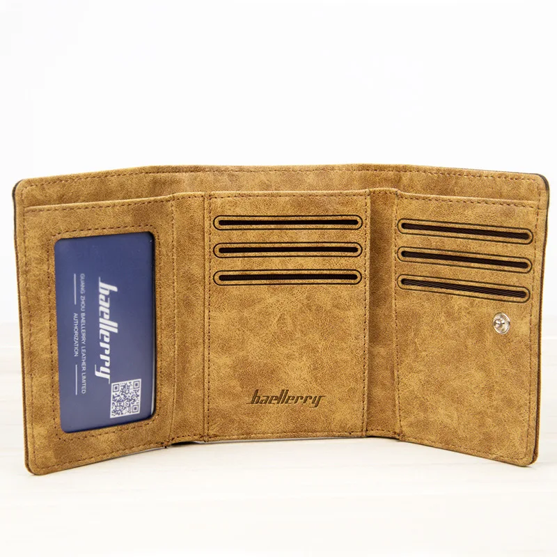 Холщовый кошелек для мужчин простой Повседневный стиль Короткий Мужской